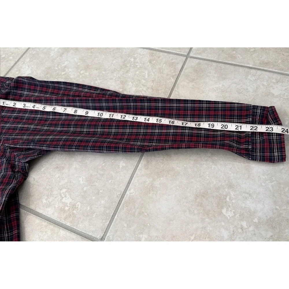 VTG 90s Y2K POLO RALPH LAUREN‎ Custom Fit Red Plaid Button up shirt XL Preppy